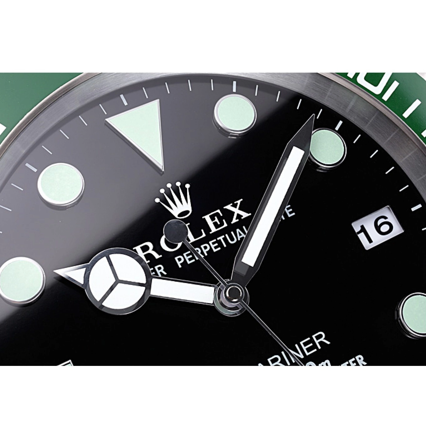 MiroTime 0719 Rolex Submariner Wall Clock Silver-Green 621912